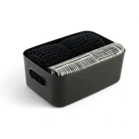 Set de douche - TODAY - UTILITY - Panier, tapis, rideau - Black(m-1)