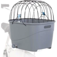 TRIXIE Panier pour porte-bagages en plastique et métal - 36 x 47 x 46 cm - Gris - Pour chien(m-2)