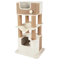 TRIXIE Arbre a chat LUCANO - 110 cm - Blanc/Taupe(m-1)