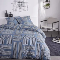 Parure de lit 2 personnes - TODAY - Sunshine 15.26 - 220 x 240 cm - 100% Coton imprimé(m-1)