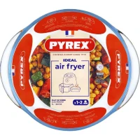 Plat air fryer - PYREX - 1450140 - Rond - En verre borosilicate - 20 cm(m-1)