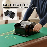 SPORTNOW Poker-set, 300 chips, dobbelstenen, 2 kaartendecks, accessoires, koffer, voor 8 spelers(m-5)
