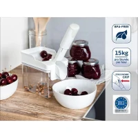 Dénoyauteur a cerises Leifheit 3.0 Cherrymat 37211, matériel de pâtisserie, pour dénoyauter jusqu'a 15 kg de cerises en une heure(m-2)