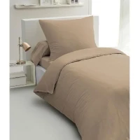 Parure de couette 2 pieces - HOME LINGE PASSION - HP72071 - Microfibre 82 g - 140 x 200 cm - Beige(m-1)