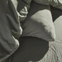 Parure de lit - TODAY - 123329 - 2 personnes - 260x240cm - Gaze de coton unie - Sauge(m-2)