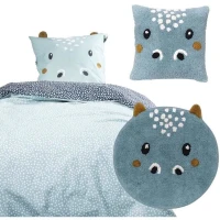 Ensemble parure de lit enfant + coussin + tapis tufté - TODAY - HYPO - 140 x 200 cm - Coton(m-1)