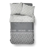 Housse de couette - TODAY - CHARME - Chambray - Gris foncé Capucine - 240 x 220 cm(m-4)