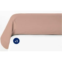 Lot de 2 taies de traversin - LOVELY HOME - LH71618 - 85 x 185 cm - Rose(m-1)