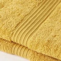 TODAY Essential - Lot de 2 serviettes de toilette 50x90 cm 100% Coton coloris ocre(m-2)