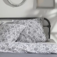 PARURE DE LIT TODAY - HOUSSE DE COUETTE 220x240 + 2 TAIES D OREILLER 63X63 - 100% COTON 57 fils - Capucine(m-2)