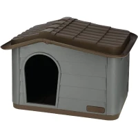 KERBL - Maison extérieure pour chats - 60 x 51 x 41 cm - Gris et marron - Plastique(m-1)