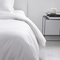 Housse de couette TODAY Essential - 140 x 200 cm - 1 personne - 100% Coton uni - Craie(m-2)