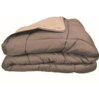 CALGARY Couette chaude Microfibre 400g/m² Taupe & Lin 220x240cm(m-3)
