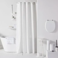 Set de 5 acc SDB - TODAY - UTILITY - Distr de savon, porte-brosse a dents, porte savon, brosse WC, poubelle - White(m-3)