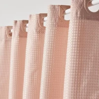 Rideau de douche gauffré - Pink - Polyester - 180 x 200 cm - 12 crochets - UTILITY - TODAY(m-2)