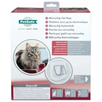 PetSafe- Chatiere a puce électronique PPA19-16145, chatiere a piles, verrouillage a 4 Positions - 22 x 23.9 cm Installation Facile,(m-4)