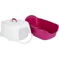 Bac a litiere TRIXIE Vico - Couvercle - 40 × 40 × 56 cm - Baie et blanc(m-4)