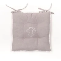 Assise matelassée - TODAY - CHARME - Chambray x Petite Broderie Berenice - 40 x 40 cm(m-4)