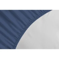 LOVELY HOME Drap housse - 180 x 200 + 30 cm - 100% coton - Bleu(m-2)