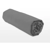 Drap housse - HOME LINGE PASSION - HP71762 - 90 x 190 cm + 30 cm bonnet - Microfibre - 82 g - Gris anthracite(m-4)