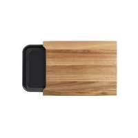 Planche a découper - LIVOO - MES155 - Bois acacia FSC - 36,5 x 27,5 cm - Bac récupérateur amovible(m-1)