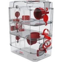 Cage sur 3 étages ZOLUX - Rody3 trio - Pour hamsters, souris et gerbilles - L 41 x p 27 x h 53 cm - Grenadine(m-1)