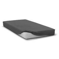 Drap housse - HOME LINGE PASSION - HP71762 - 90 x 190 cm + 30 cm bonnet - Microfibre - 82 g - Gris anthracite(m-1)
