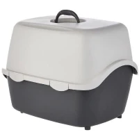 TRIXIE Bac a litiere Vico - 40 x 40 x 56 cm - Gris foncé et gris clair - Pour chat(m-2)