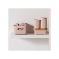 Set de douche - TODAY - UTILITY - Panier, tapis, rideau - Pink(m-3)