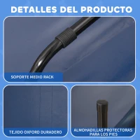 PawHut Cama Elevada para Perros Refrescante y Transpirable Cama para Perros Grandes 92x76x18 cm para Interior Exterior Azul(m-6)