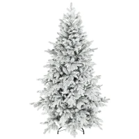 HOMCOM 6ft Snow Flocked Artificial Christmas Tree(m-11)