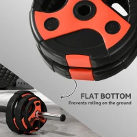 SPORTNOW 20kg Adjustable Barbell Weights Set for Home Gym, Strength Training(m-7)