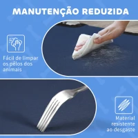 PawHut Cama Elevada para Cães com Tecido Oxford e Estrutura de Metal para Interior e Exterior 92x76x18 cm Azul(m-5)