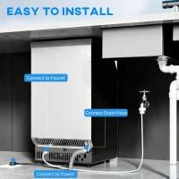 HOMCOM Commercial Ice Maker Machine, Freestanding Stainless Steel Ice Machine with Self-Cleaning, LCD Display, 45kg/24 Hours and 11kg Storage for Home, Office, Bar, Restaurant(m-7)