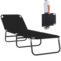 Outsunny Scaune de Piscina Sezlong Pliabile, Scaune de Bronzat(m-11)