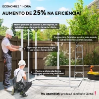 Outsunny Abrigo de Jardim em Resina 182x151x219 cm com Piso Janela Ventilação Portas Duplas Cinzento(m-4)