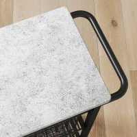 HOMCOM Five Basket Mobile Kitchen Island, with Brakes - Grey/Black(m-9)