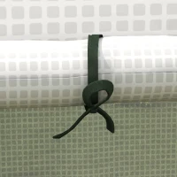 Outsunny Copertura PE per Serra da Giardino con Porta a Cerniera e Finestre, 140x143x190cm, Bianco(m-8)