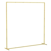 Outsunny Arc de grădină pentru trandafiri din metal Arc de nuntă rezistent la intemperii pentru decor terasă 200x40x200 cm auriu