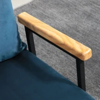 HOMCOM Sofá Cama Individual Plegable Silla Cama Convertible 4 en 1 Respaldo Ajustable de 5 Niveles y Almohada 63x73x81 cm Azul(m-9)