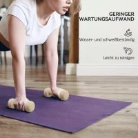 HOMCOM Hantelset 4 Paar 0,5kg-10kg Hanteln mit Koffer, Hantel-Set aus Gusseisen, Hexagon(m-8)