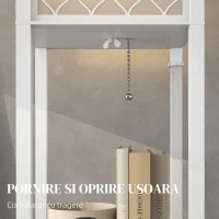 HOMCOM Lampă de Podea 2 în 1 Modernă cu 3 Rafturi, Soclu E27, 26x26x160 cm, Alb(m-5)