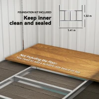 Outsunny Căsuță pentru Unelte din Metal 1,5x2m cu Bază, Ușă Glisantă și Acoperiș Înclinat, Verde(m-6)