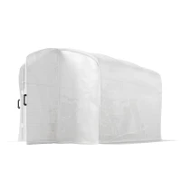 Outsunny 6m² Tunnel Garden Greenhouse, 300x200x195cm PE Cover 220 g/m² 50 cm Extended Edges with Door White(m-7)