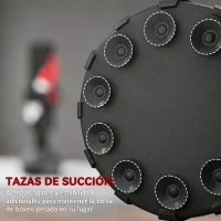 SPORTNOW Saco de Boxeo de Pie 175 cm para Adultos Altura Ajustable de Banda Base Rellenable con Ventosas Amortiguador Negro(m-6)