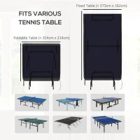 SPORTNOW Husa de Masa de Ping-pong pliabile de 2,8m x 1,5m(m-5)