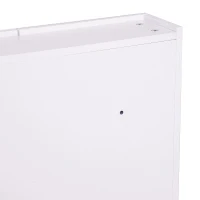 HOMCOM Armoire murale salle de bain avec miroir 70 x 60 cm avec étagère réglable, miroir salle de bain avec rangement, blanc(m-11)