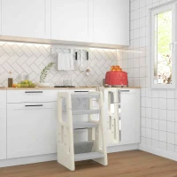 HOMCOM Tour d'apprentissage Tour d'observation pour Enfants de 18 Mois à 5 Ans Hauteur réglable sur 3 Niveaux en HDPE(m-10)