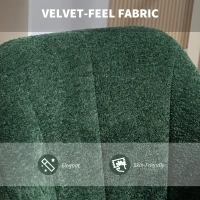 HOMCOM Velvet-Feel Office Chair - Dark Green(m-4)