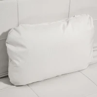 HOMCOM Sofá Cama de 1 Plaza Tapizado en Lino con Respaldo Ajustable en 5 Posiciones Reposapiés y Reposacabezas Crema(m-9)